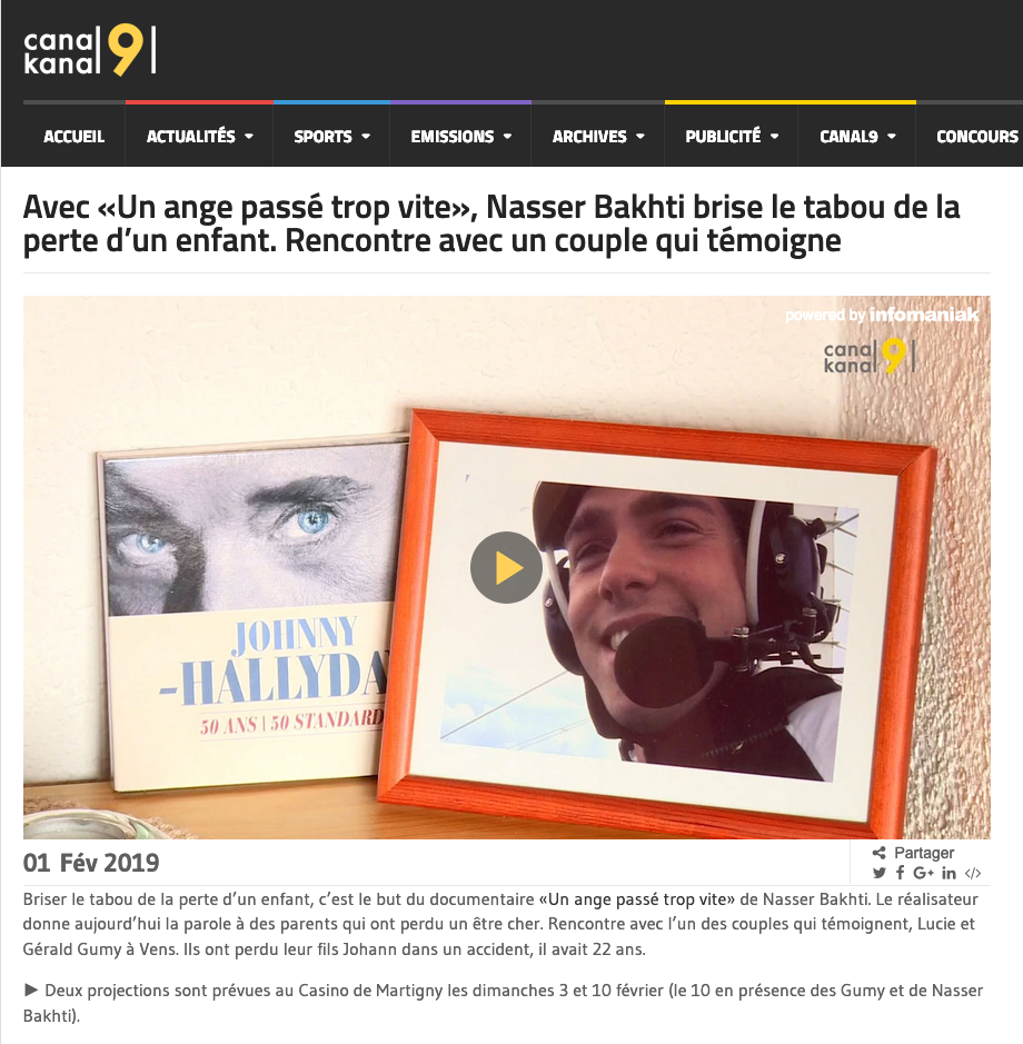 Avec «Un ange passé trop vite», Nasser Bakhti brise le tabou de la perte d’un enfant. Rencontre avec un couple qui témoigne