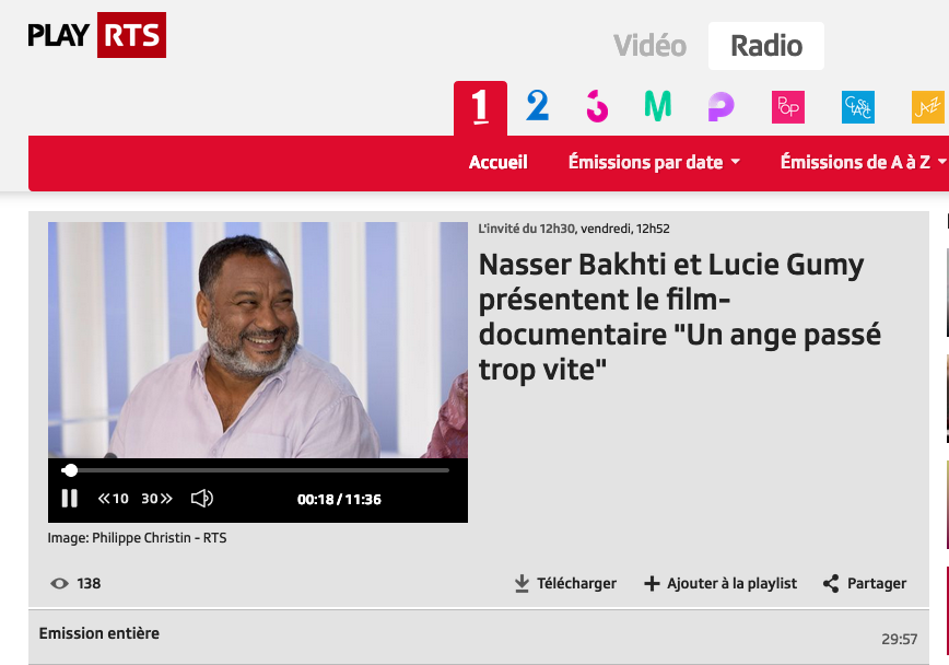 Nasser Bakhti et Lucie Gumy présentent le film-documentaire «Un ange passé trop vite»